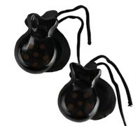 Home Universal® Castañuelas Flamencas Rojas con Lunares, Castañuelas Españolas para Baile de Flamenco,Sonido Tradicional, Fiestas de Sevilla (Lunar · Negro con Punto Marrón, 8.5X6.5CM)