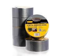 Home Universal® Cinta Reparación Americana Plateada, Cinta Adhesiva Embalaje Precinto, Pack de Cintas Artes, Manualidades, Recambio, Etiquetado Codificación (48mm x 30M (6PCS))