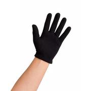 Home Universal® Guantes de Algodón 100% Blancos y Negros - Guantes Suaves y Transpirables para Hogar, Archivo, Joyería y Manipulación Delicada (12, Negro, Talla M (11X22CM))