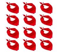 HOME UNIVERSAL® Lote 12 Pañuelos Rojos | Pañuelos Rojos San Fermín | Fiestas del Toro | Lote Grande 12 Unidades (60cm x 60cm)