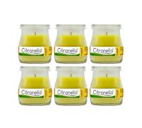 Home Universal® Pack de 3/6/12 Velas Aromáticas en Vaso de Cristal Reciclable LUMAR AROMATIC - 24h de Duración por Vela - Cera Vegetal Perfumada - Fabricadas en España (Citronela, 6 Unidades)