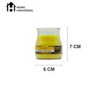 Home Universal® Pack de 3/6/12 Velas Aromáticas en Vaso de Cristal Reciclable LUMAR AROMATIC - 24h de Duración por Vela - Cera Vegetal Perfumada - Fabricadas en España (Plátano, 12 Unidades)