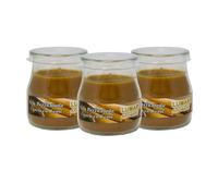 Home Universal® Pack de 3/6/12 Velas Aromáticas en Vaso de Cristal Reciclable LUMAR AROMATIC - 24h de Duración por Vela - Cera Vegetal Perfumada - Fabricadas en España (Canela en Rama, 3 Unidades)
