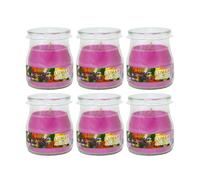 Home Universal® Pack de 3/6/12 Velas Aromáticas en Vaso de Cristal Reciclable LUMAR AROMATIC - 24h de Duración por Vela - Cera Vegetal Perfumada - Fabricadas en España (Explosión Floral, 6 Unidades)