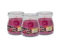 Home Universal® Pack de 3/6/12 Velas Aromáticas en Vaso de Cristal Reciclable LUMAR AROMATIC - 24h de Duración por Vela - Cera Vegetal Perfumada - Fabricadas en España (Frutas del Bosque, 3 Unidades)