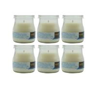 Home Universal® Pack de 3/6/12 Velas Aromáticas en Vaso de Cristal Reciclable LUMAR AROMATIC - 24h de Duración por Vela - Cera Vegetal Perfumada - Fabricadas en España (Antiolores, 6 Unidades)