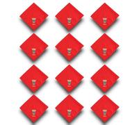 Home Universal® Pañuelo Rojo para Fiestas de Tudela Santa Ana - Tradicional, Cómodo y Resistente para Celebraciones y Eventos Populares (12, Pañuelos Rojos (Bordado de Escudo Tudela - Modelo 01))