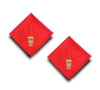 Home Universal® Pañuelo Rojo para Fiestas de Tudela Santa Ana - Tradicional, Cómodo y Resistente para Celebraciones y Eventos Populares (2, Pañuelos Rojos (Bordado de Escudo Tudela - Modelo 02))