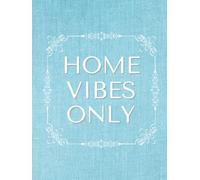 Home Vibes Only - Stackable Jute Fabric Texture-Inspired Coffee Table Book: Perfect Display Decorative Element for House Interior Decorating & Bookshelves Decor