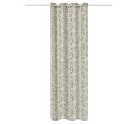 HOME WOHNIDEEN Cortina con Ojales Lenny, diseño de círculos, 245 x 140 cm, Opaca, Color: Topo, tamaño: 245 x 140 cn, cantidad: 1 x