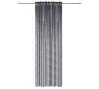 HOME WOHNIDEEN Cortina confeccionada Suela Thermosuede con impresión de láminas, 245 x 135 cm, protección contra Corrientes de Aire, Color: Gris, tamaño: 245 x 135 cm, cantidad: 1 x