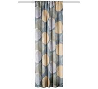 HOME WOHNIDEEN Cortina Opaca Millan con impresión Digital, 245 x 135 cm, Banda combinada, Color: Amarillo, tamaño: 245 x 135 cm, número: 1 x