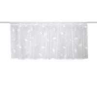 HOME WOHNIDEEN Visillo Shary, 45 x 145 cm, Gasa Transparente, Color: Blanco, tamaño: 45 x 145 cm, número: 1 x