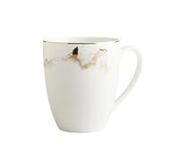 home&you - Taza Marberis, 360 ml, porcelana fina de hueso, taza, decoración, tazas de café, taza de agua, taza de café, café con leche, té - blanco