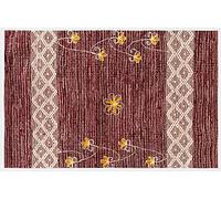 HOME ZEN HOUSEHOLD LINEN Alfombra de algodón Art. Cuba lavable a máquina bordada absorbente tejido para baño, cocina, dormitorio, casa, 50 x 135 cm, borde