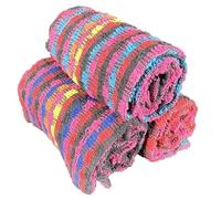 HOME ZEN HOUSEHOLD LINEN Supercolor - Juego de 3 paños de cocina de colores de rizo de 50 x 70 cm, suave, 100% puro algodón, versátiles, lavables a máquina, resistentes, color oscuro