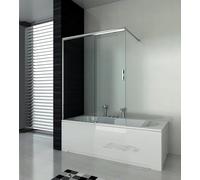 Home36 Mampara de Ducha con Puerta corredera para bañera, mampara de Ducha de Cristal, Accesorio para bañera, mampara de Ducha con Puerta corredera