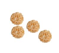 Homéa, 10 Bolas de ratán Decorativas de 3 cm de diámetro, Color Crudo