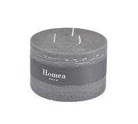 HOMEA 6bpc022gf Vela cilíndrica (parafina Antracita 12,5 x 12,5 x 8 cm