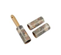 Homea, Cepillo de Ropa Adhesivo Mango de bambú 20 Hojas + 2 Rellenos de 20 Hojas