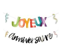 Homea, Guirnalda de Letras de Feliz cumpleaños de cartón 2,40 m Happy Confetis