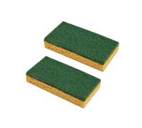 Homea, Juego de 2 esponjas rascadoras celulosa Vegetal, 11 x 7 x 2 cm, Color Verde