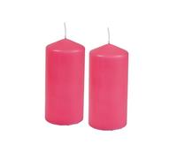 Homea, Juego de 2 velas pilares de 5 x 10 cm, color rosa