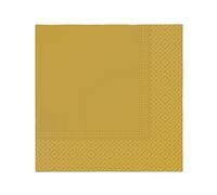 Homea, Juego de 20 servilletas de cóctel de papel 3 pliegues, 25 x 25 cm, oro
