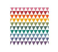 Homea, juego de 20 servilletas de cóctel de papel con 3 pliegues, 25 x 25 cm, arco iris geométrico