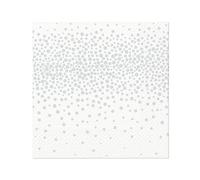 Homea, juego de 20 servilletas de cóctel de papel con 3 pliegues, 25 x 25 cm, confeti plateado