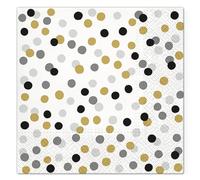Homea, juego de 20 servilletas de papel con 3 pliegues, 33 x 33 cm, confeti en locura