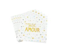 Homea, juego de 20 servilletas de papel con 3 pliegues, 33 x 33 cm, mi pequeño amor