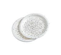 Homéa, juego de 6 platos de cartón D18,5 cm, confeti de oro