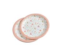 Homéa, Juego de 6 platos de cartón D18,5 cm, princesa naturaleza