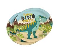 Homéa, Juego de 6 platos de cartón D23Cm Happy Dino