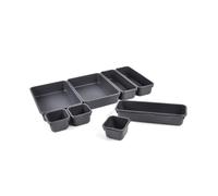 Homéa, Set 8 Armarios Organizador De Cajón De Plástico Colgable Y Modulable Antracita