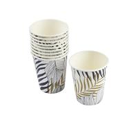 Homéa, Set De 10 Vasos De Cartón 23 ollaje Festivo