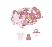 Homea, Set De 100 Confeti Papel Forma Tetina Body Biberón Rosa
