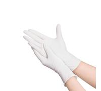 Homéa, Set De 100 Guantes De Látex Natural Polvos Talla M Blanco