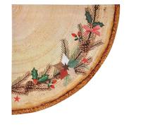 Homea, Set De 12 Servilletas De Papel 3 Pliegues D32Cm Corona Sobre Madera