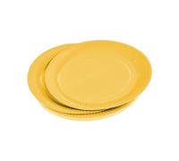Homéa, Set De 20 Platos De Cartón D18Cm Vitamina Amarilla Mostaza