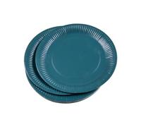 Homéa, Set De 20 Platos De Cartón D18Cm Vitamina Esmeralda