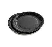 Homéa, Set De 20 Platos De Cartón D18Cm Vitamina Negro