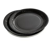Homea, Set de 20 Platos De Cartón D23Cm Vitamina Negro