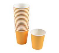 Homéa, Set de 20 Vasos de Vitamina de Cartón 23Cl Amarillo Mostaza