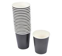 Homéa, Set De 20 Vasos De Vitamina De Cartón 23Cl Negro