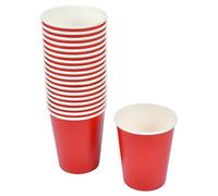 Homéa, Set De 20 Vasos De Vitamina De Cartón 23Cl Rojo