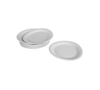 Homéa, Set De 50 Platos De Cartón D18Cm Blanco Sin Película De Plástico