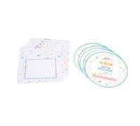 Homea, Set De 6 Invitaciones+Sobres De Cumpleaños De Papel De Colores