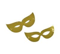 Homéa, Set De 6 Máscaras Lobos Metallisees Oro De Cartón Confeti Oro